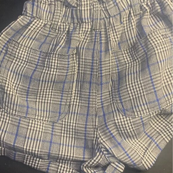 Women AMERICAN EAGLE OUTFITTERS Plaid Mom Shorts High‎ Waisted Paperbag Size 00 - Picture 4 of 5